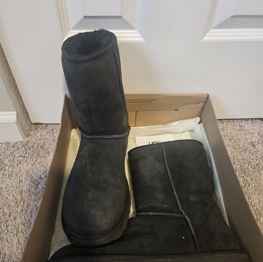 UGG Classic Short II Black Boots